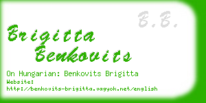 brigitta benkovits business card